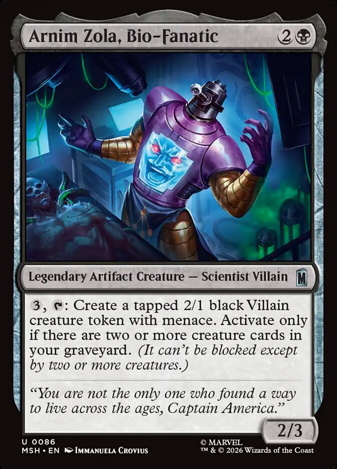 Magic: The Gathering - Arnim Zola, Bio-Fanatic - Marvel Super Heroes