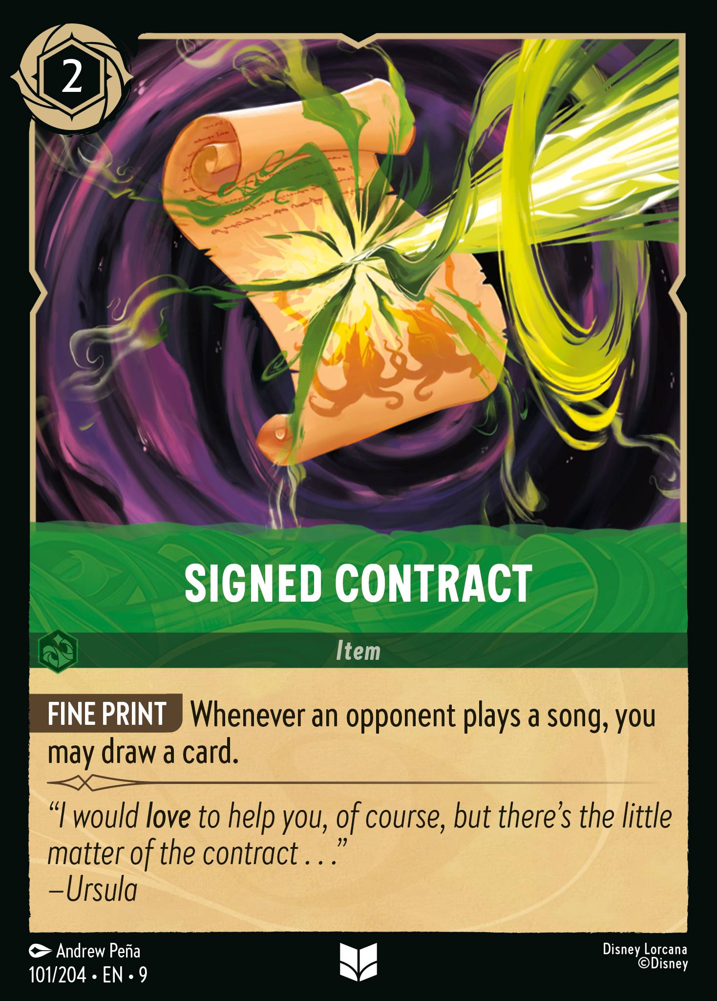 Lorcana - Signed Contract - Fabled
