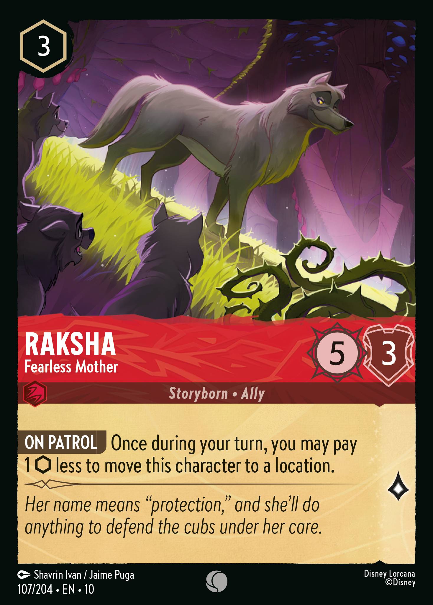 Lorcana - Raksha - Fearless Mother - Whispers in the Well