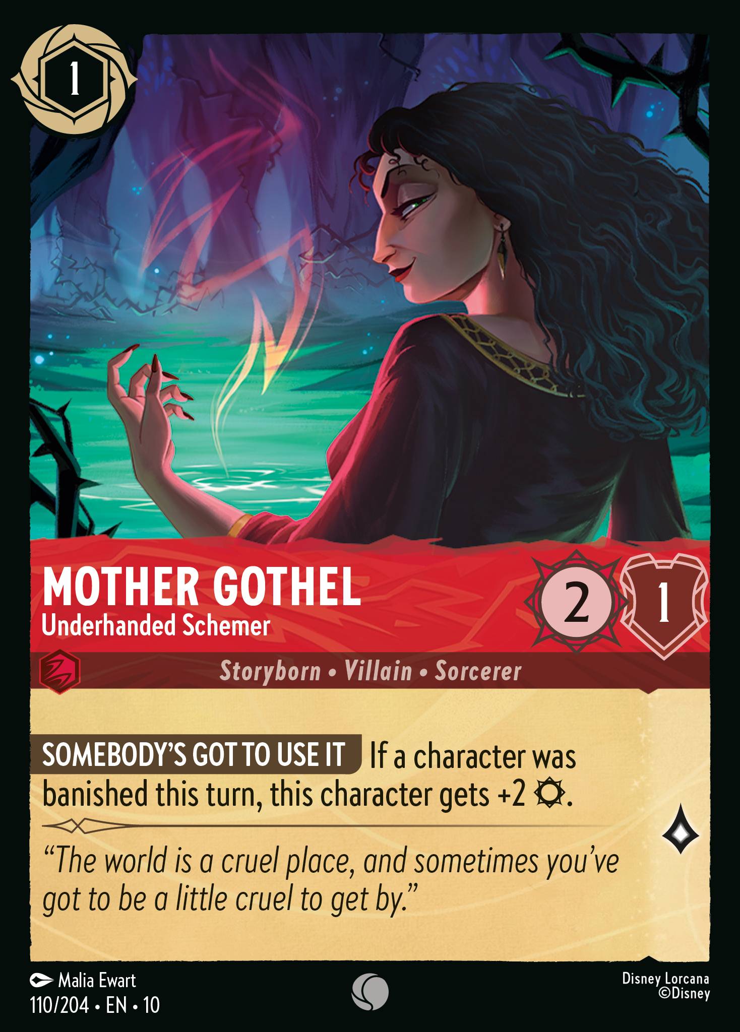 Lorcana - Mother Gothel - Underhanded Schemer - Whispers in the Well