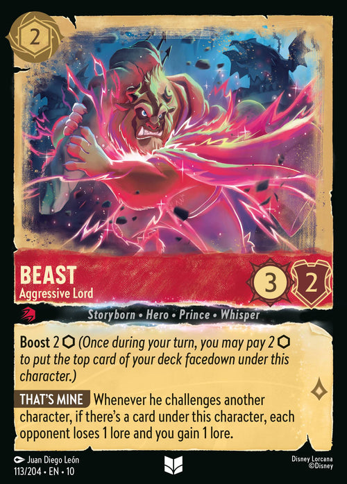 Lorcana - Beast - Aggressive Lord - Whispers in the Well