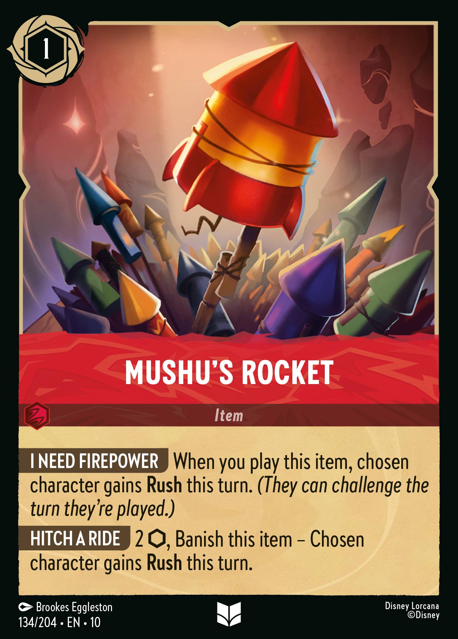 Lorcana - Mushu's Rocket - Whispers in the Well