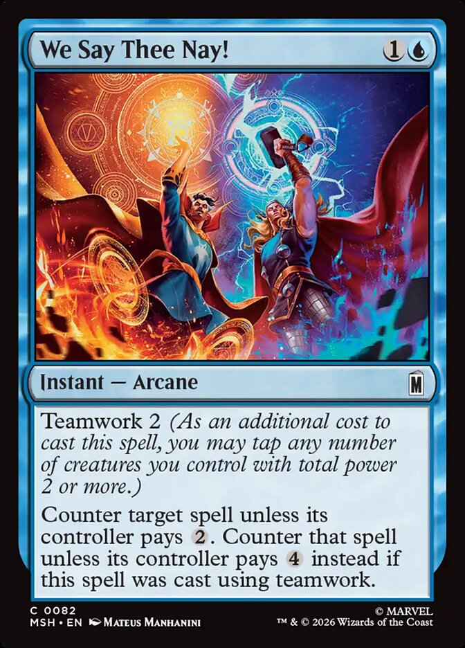 Magic: The Gathering - We Say Thee Nay! - Marvel Super Heroes