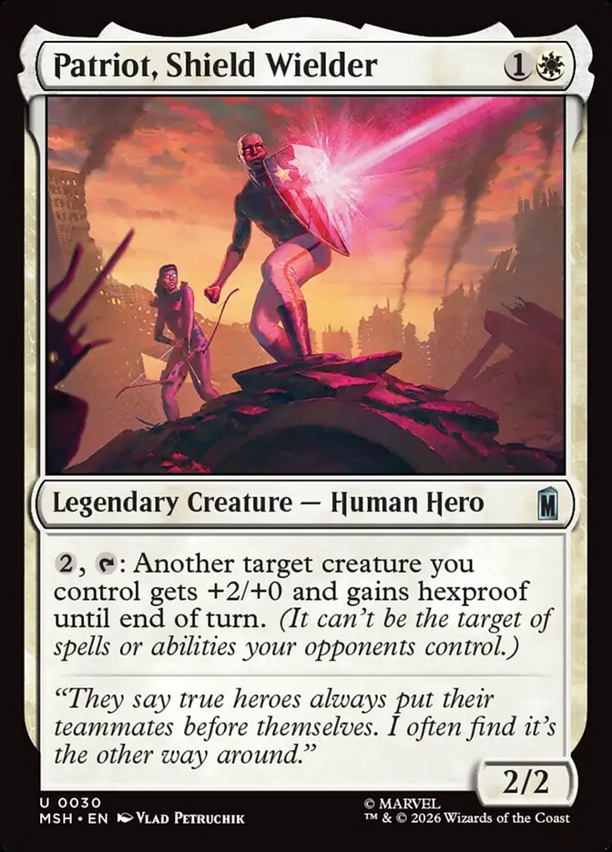 Magic: The Gathering - Patriot, Shield Wielder - Marvel Super Heroes