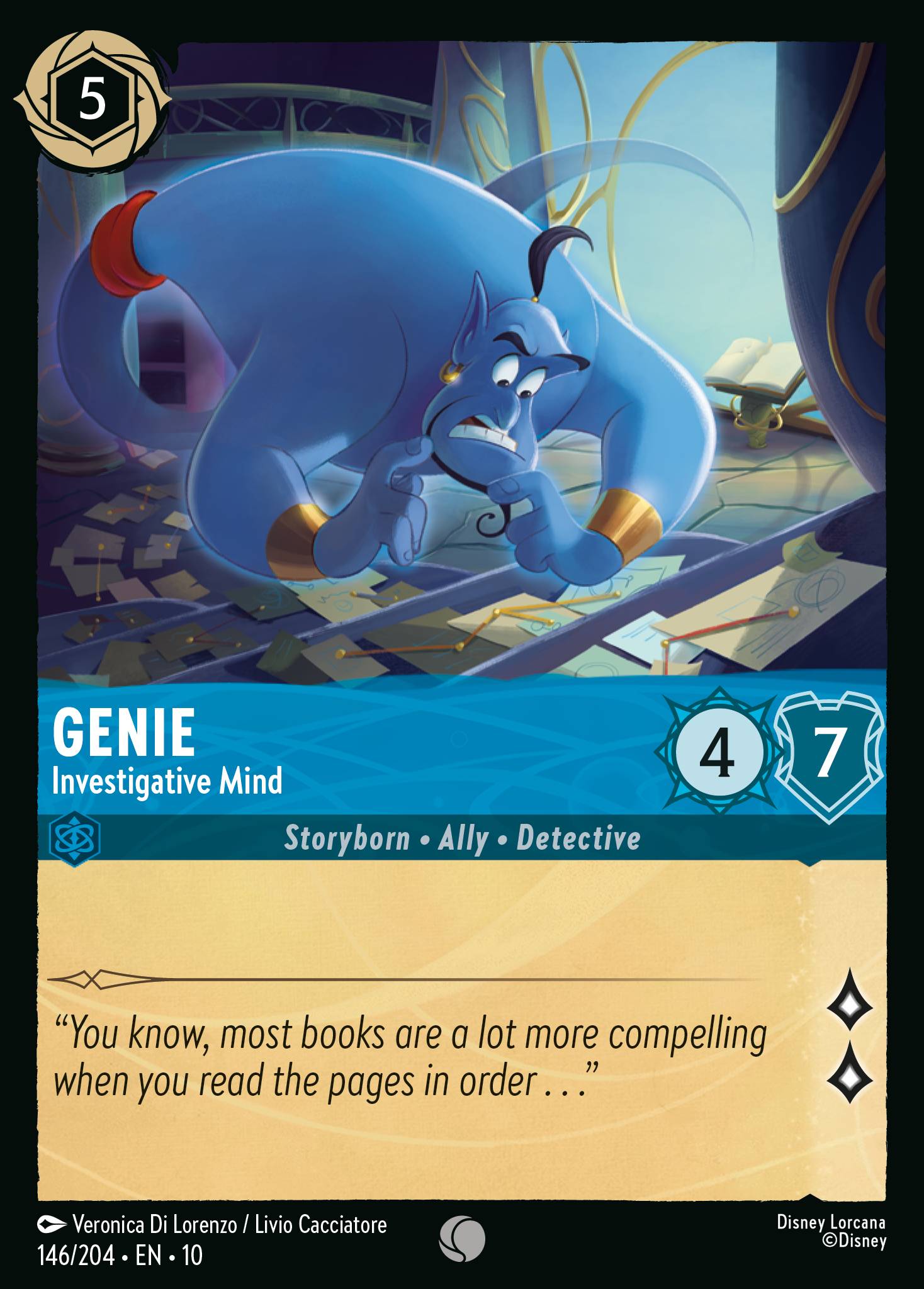 Lorcana - Genie - Investigative Mind - Whispers in the Well