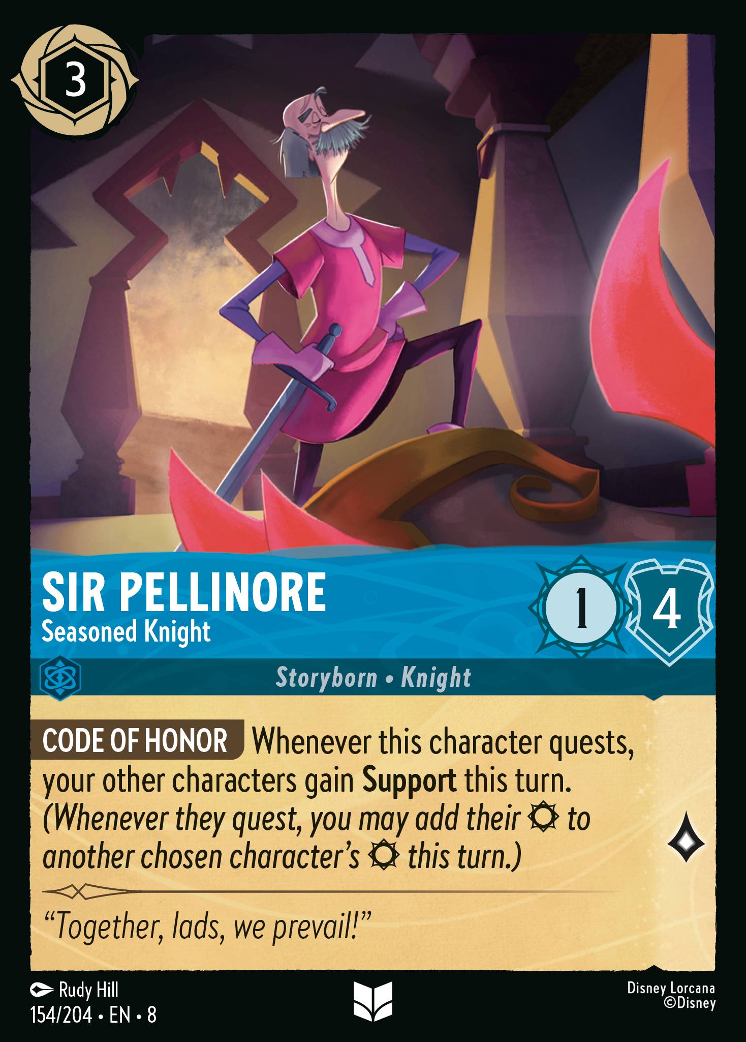 Lorcana - Sir Pellinore - Seasoned Knight - Reign of Jafar