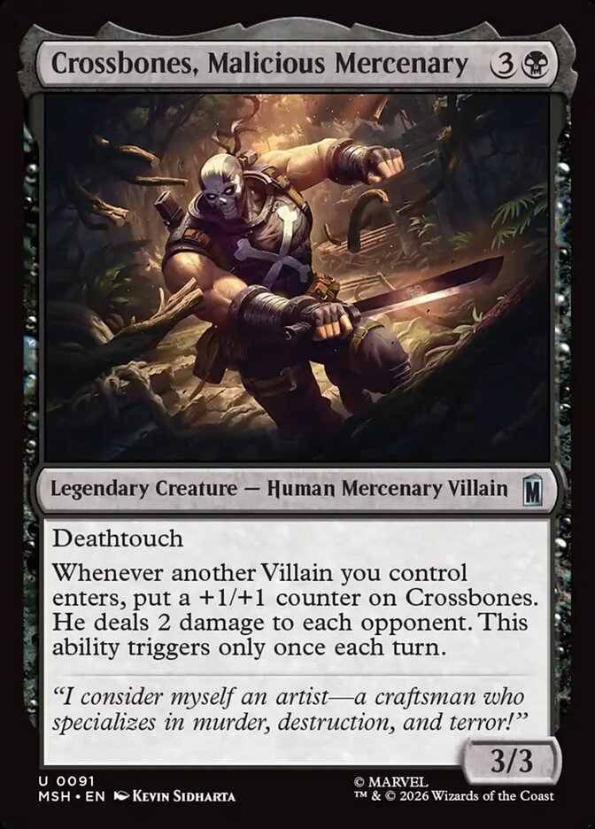 Magic: The Gathering - Crossbones, Malicious Mercenary - Marvel Super Heroes