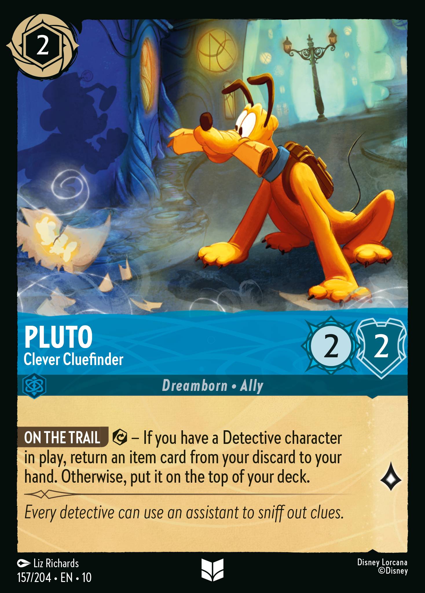 Lorcana - Pluto - Clever Cluefinder - Whispers in the Well