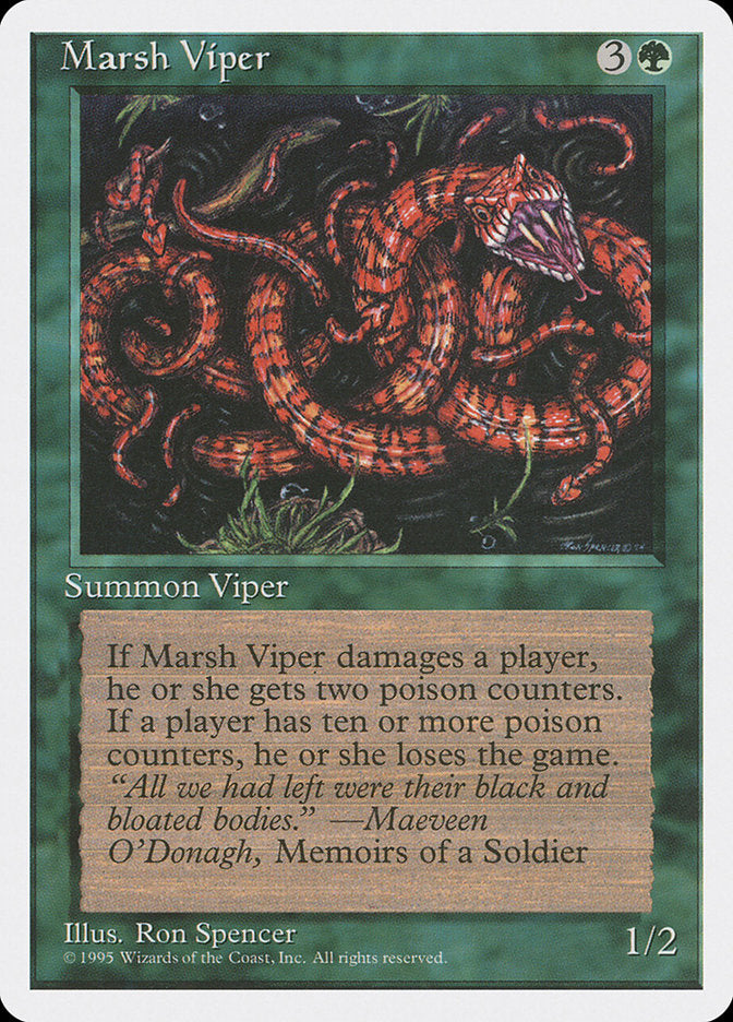 Magic: The Gathering - Marsh Viper - Fourth Edition