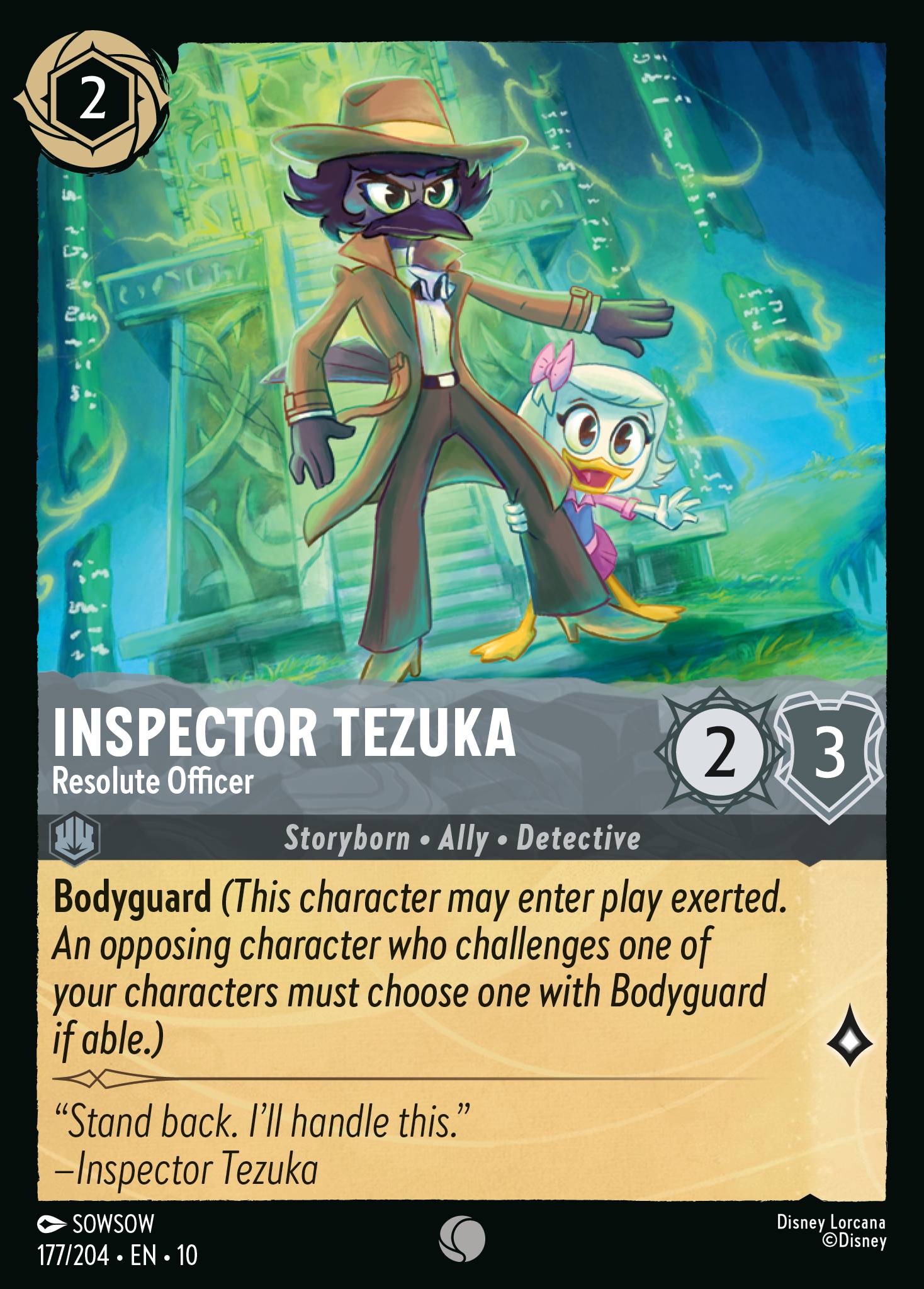 Lorcana - Inspector Tezuka - Resolute Officer - Whispers in the Well