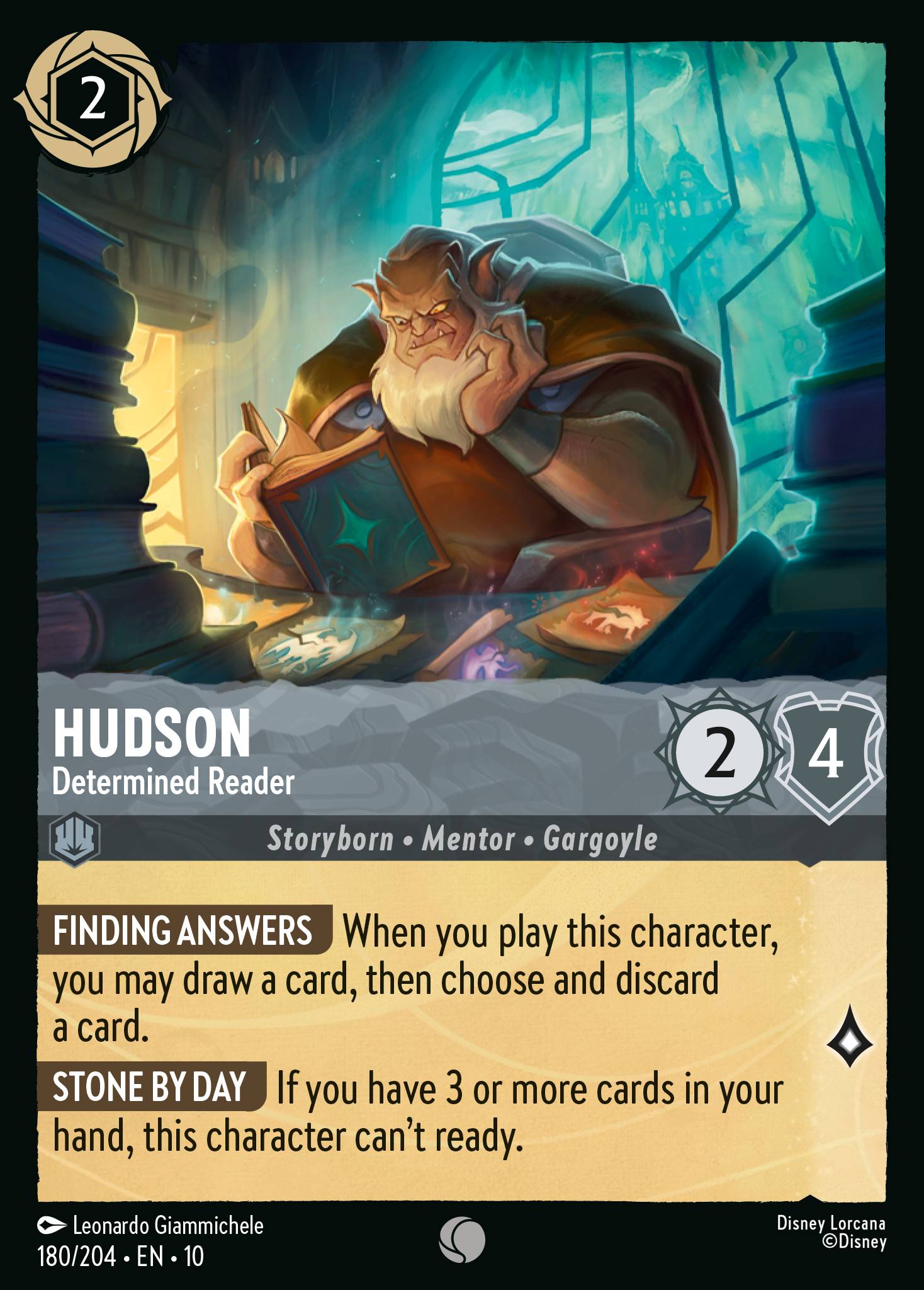 Lorcana - Hudson - Determined Reader - Whispers in the Well