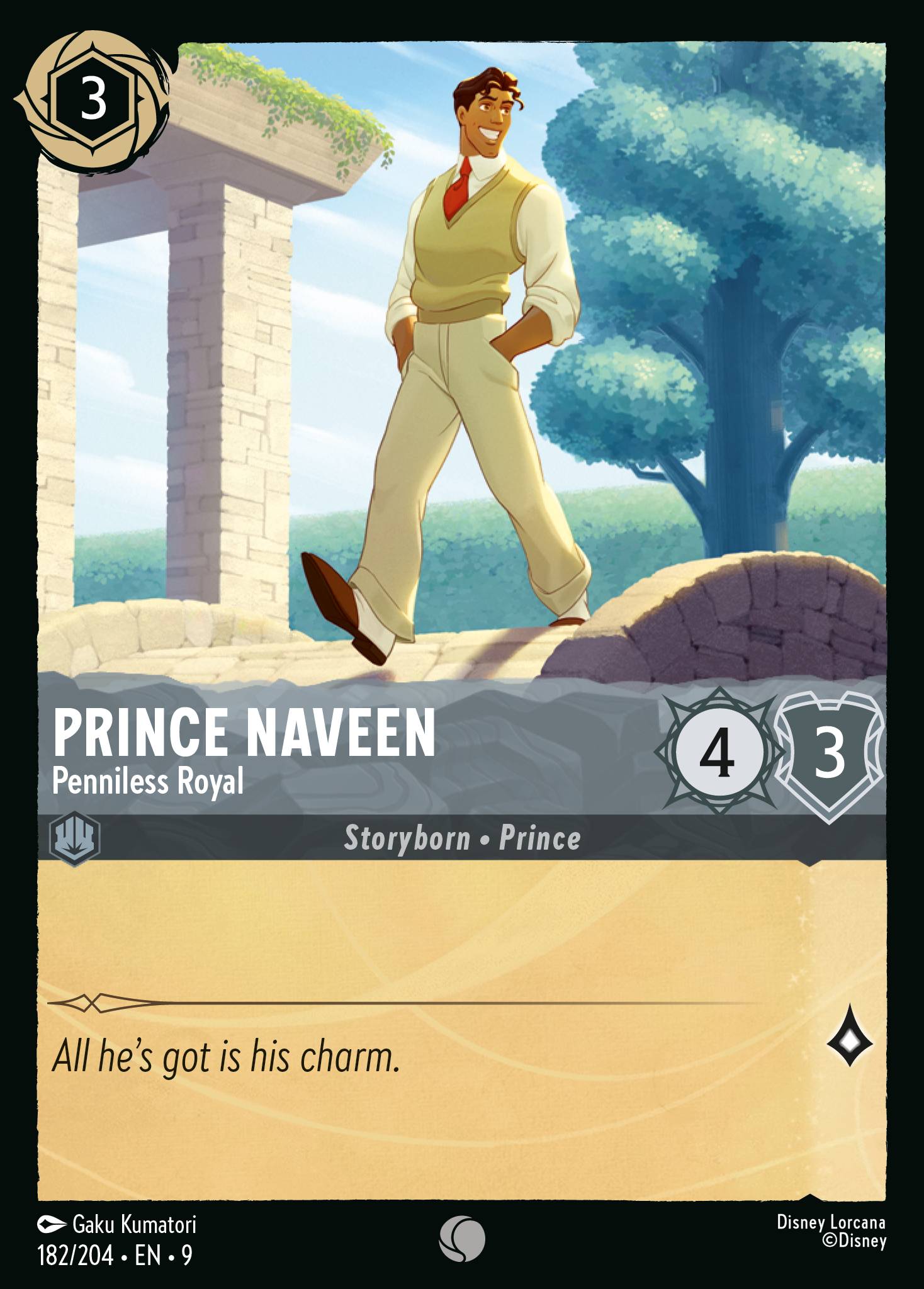 Lorcana - Prince Naveen - Penniless Royal - Fabled