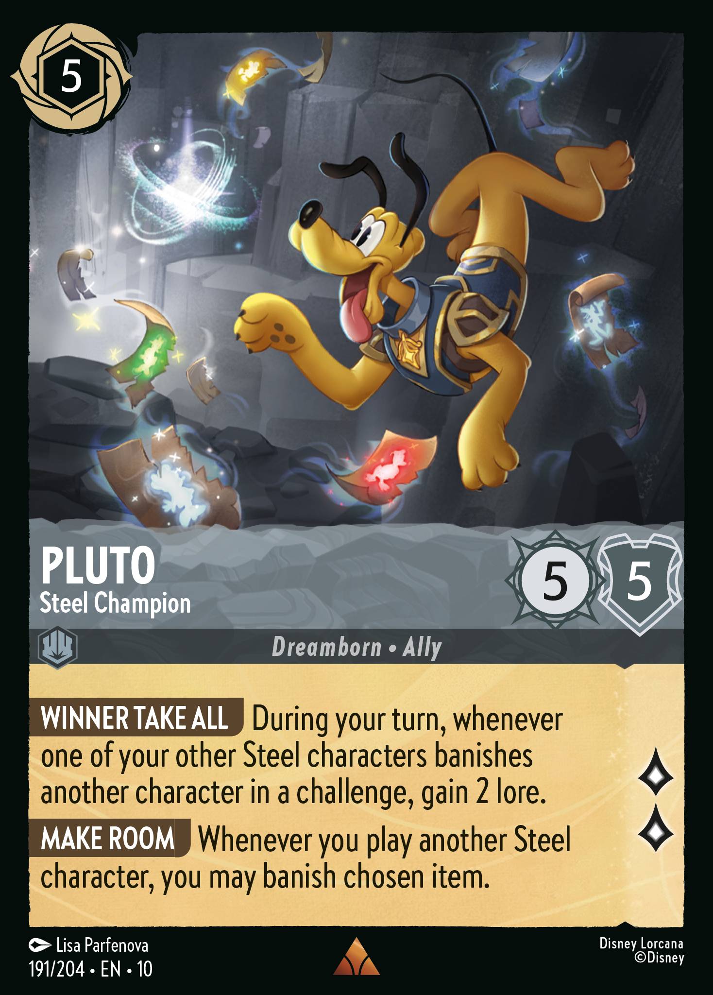 Lorcana - Pluto - Steel Champion - Whispers in the Well
