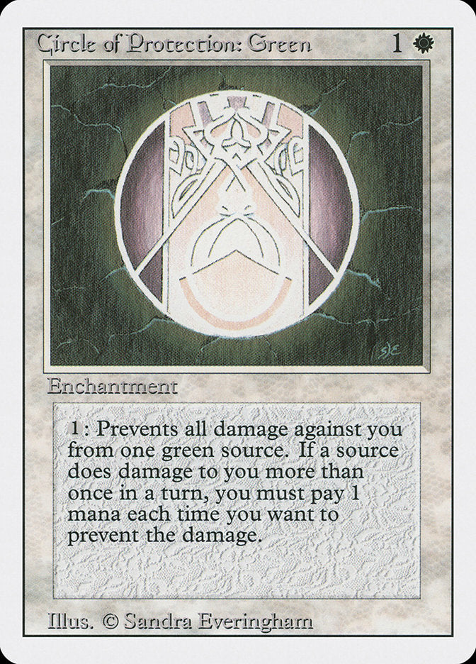 Magic: The Gathering - Circle of Protection: Green - Revised