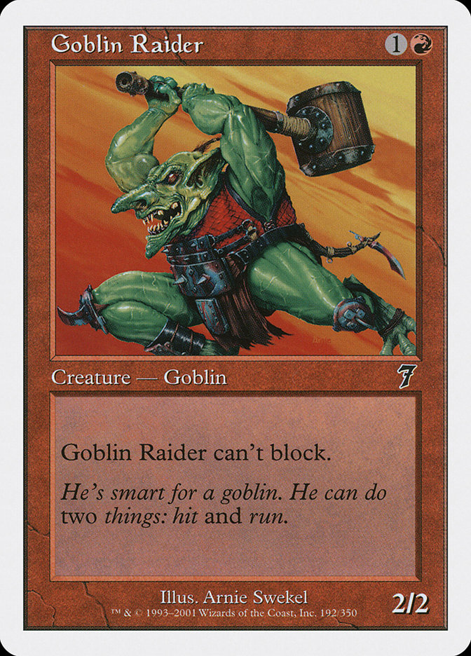 Magic: The Gathering - Goblin Raider - Seventh Edition