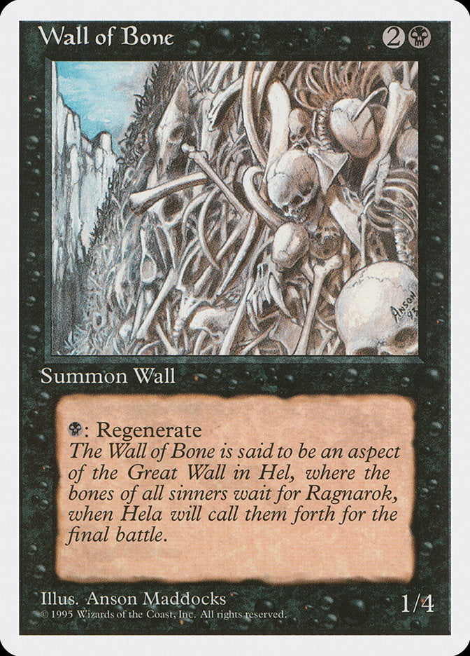 Magic: The Gathering - Wall of Bone - Fourth Edition