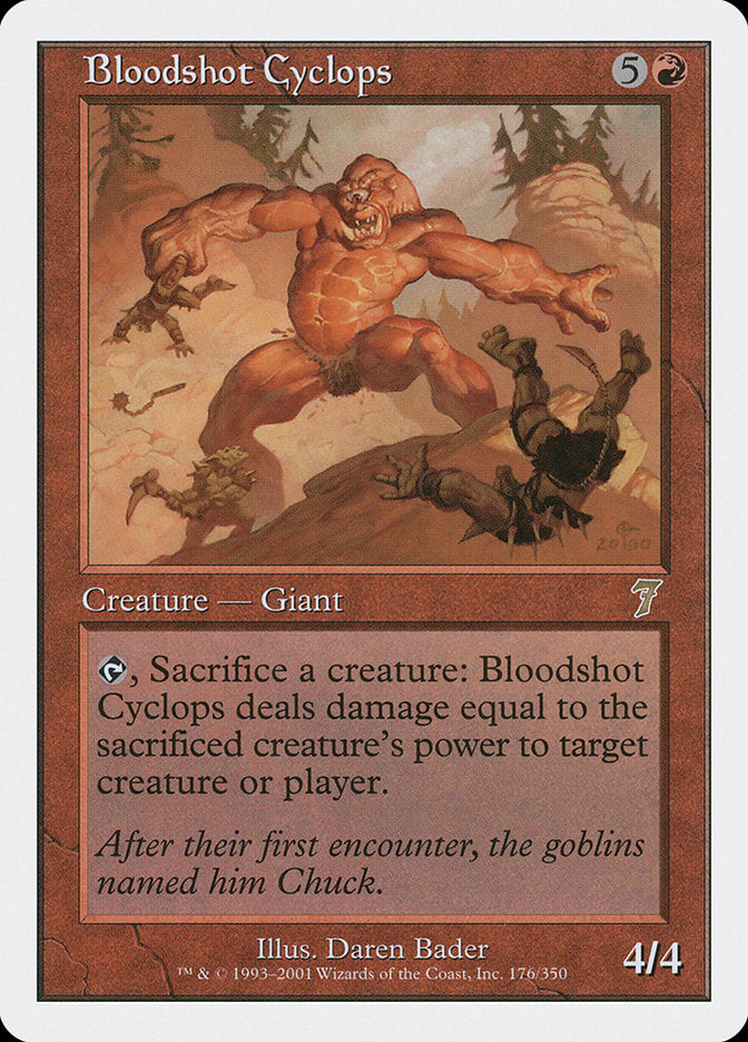 Magic: The Gathering - Bloodshot Cyclops - Seventh Edition