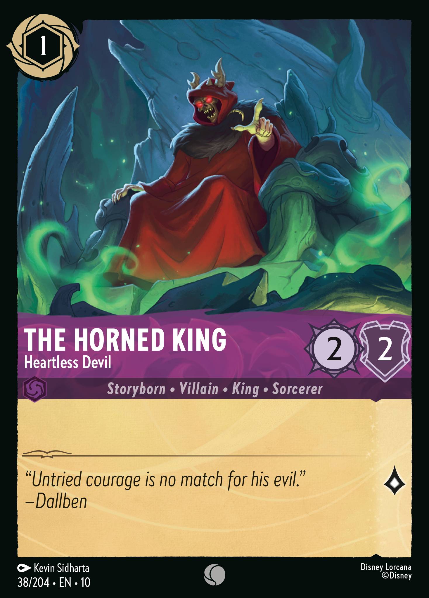 Lorcana - The Horned King - Heartless Devil - Whispers in the Well