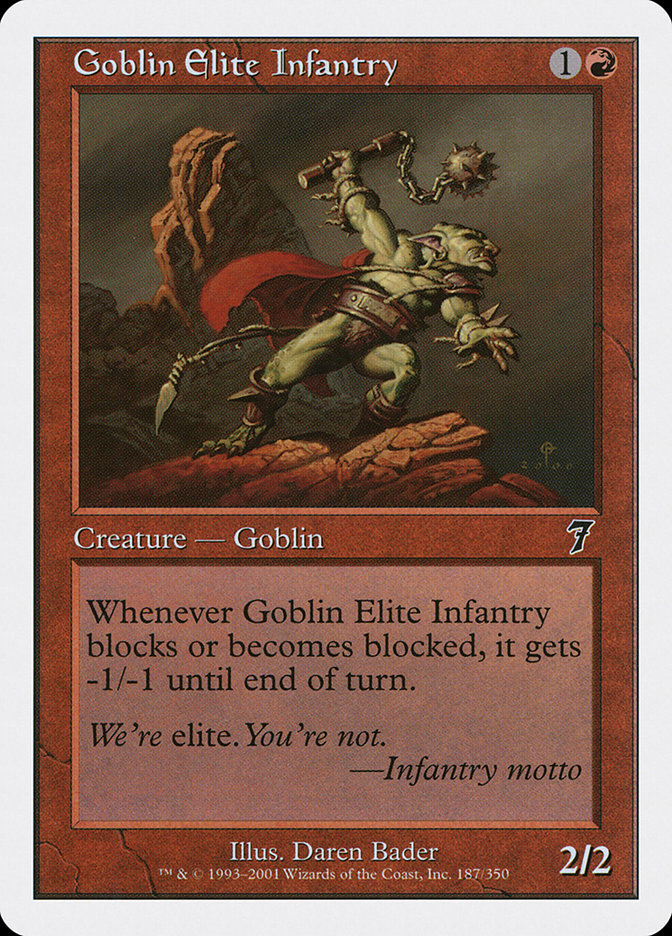 Magic: The Gathering - Goblin Elite Infantry - Seventh Edition
