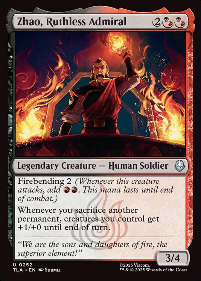 Magic: The Gathering - Zhao, Ruthless Admiral - Avatar: The Last Airbender