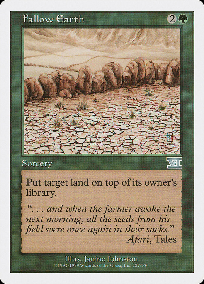 Magic: The Gathering - Fallow Earth - Sixth Edition