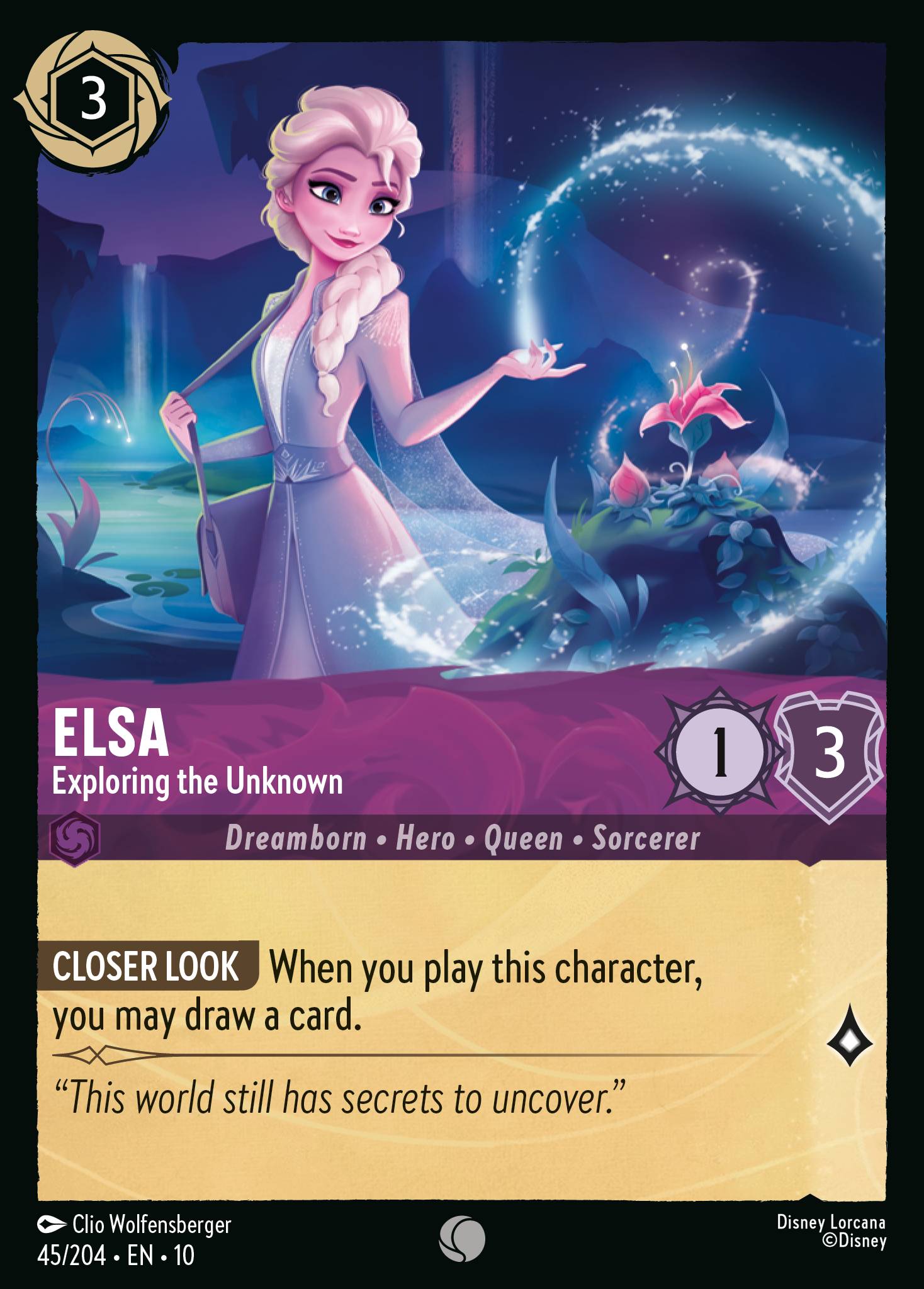 Lorcana - Elsa - Exploring the Unknown - Whispers in the Well
