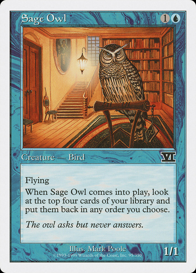 Magic: The Gathering - Sage Owl - Sixth Edition