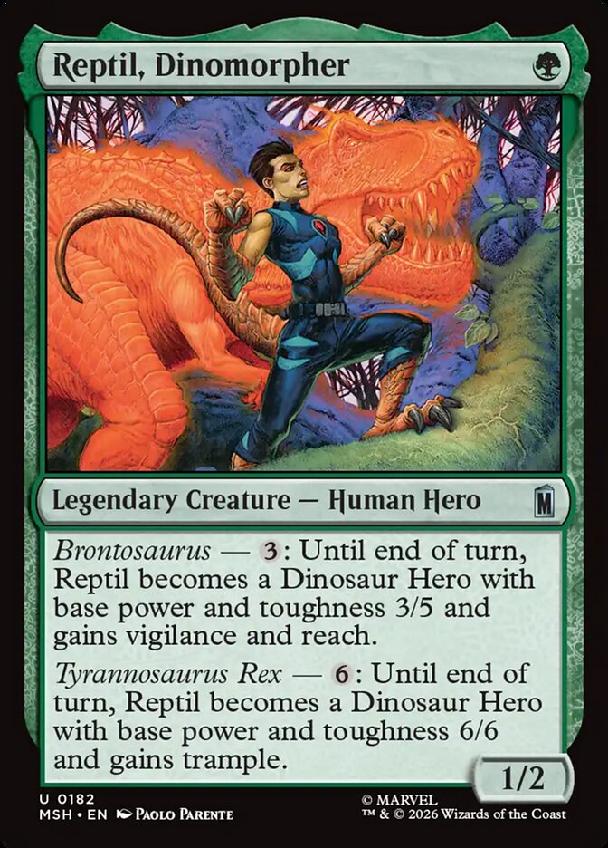 Magic: The Gathering - Reptil, Dinomorpher - Marvel Super Heroes