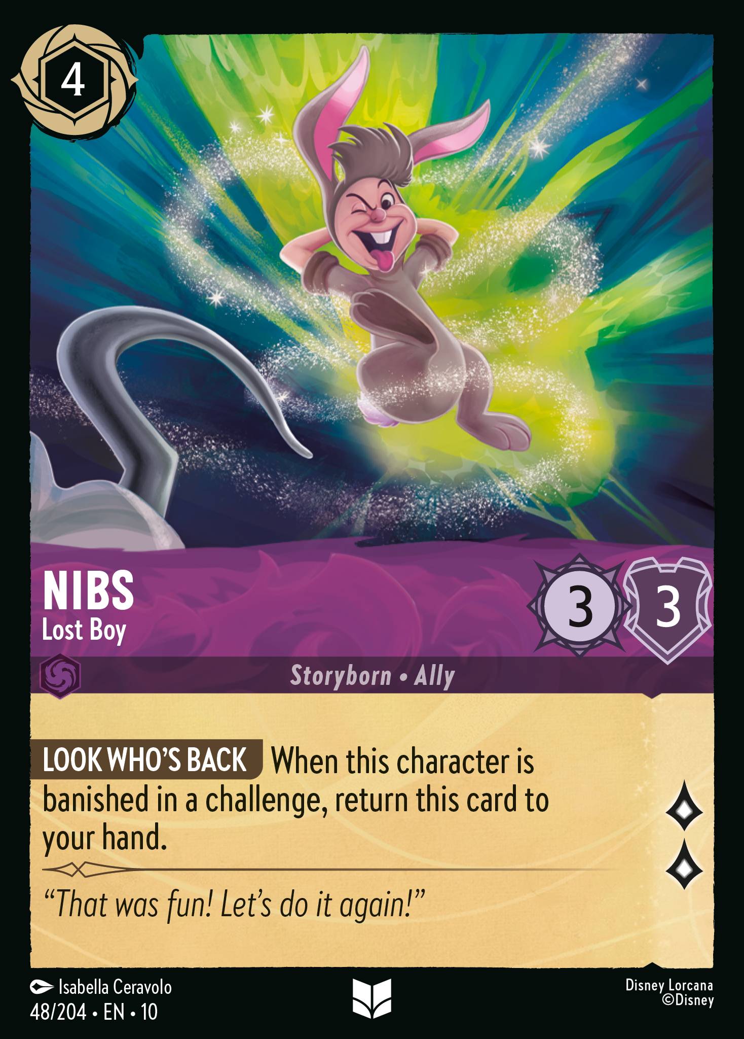 Lorcana - Nibs - Lost Boy - Whispers in the Well