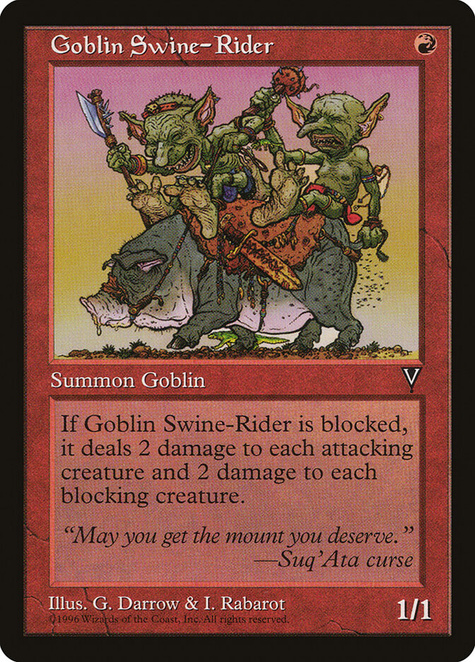 Magic: The Gathering - Goblin Swine-Rider - Visions