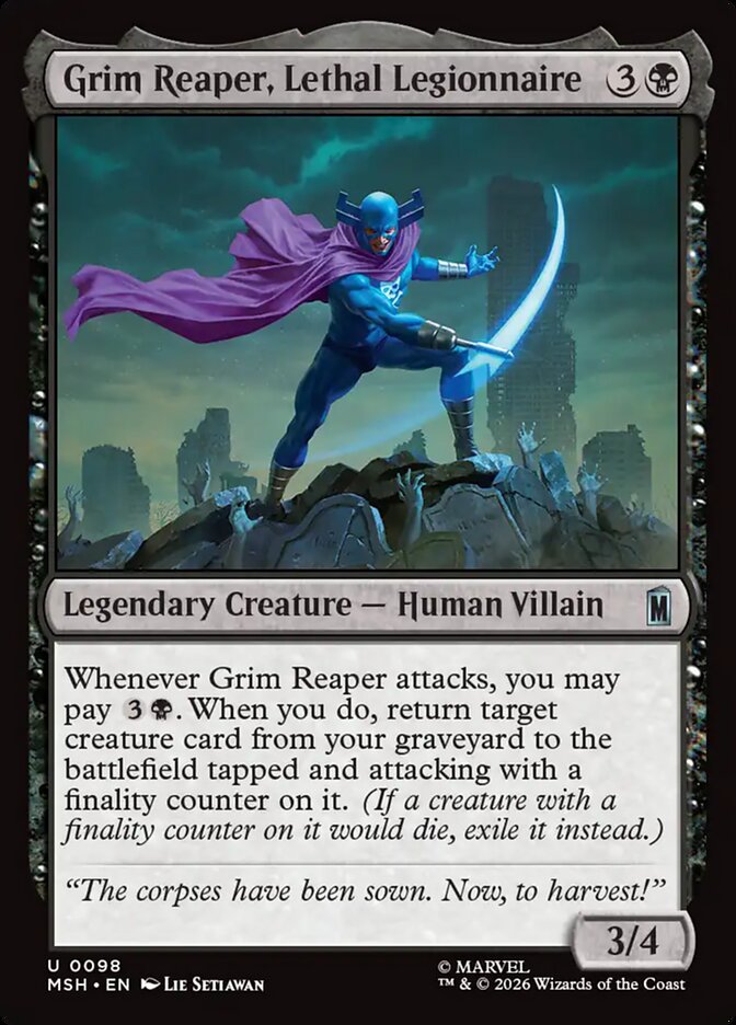 Magic: The Gathering - Grim Reaper, Lethal Legionnaire - Marvel Super Heroes