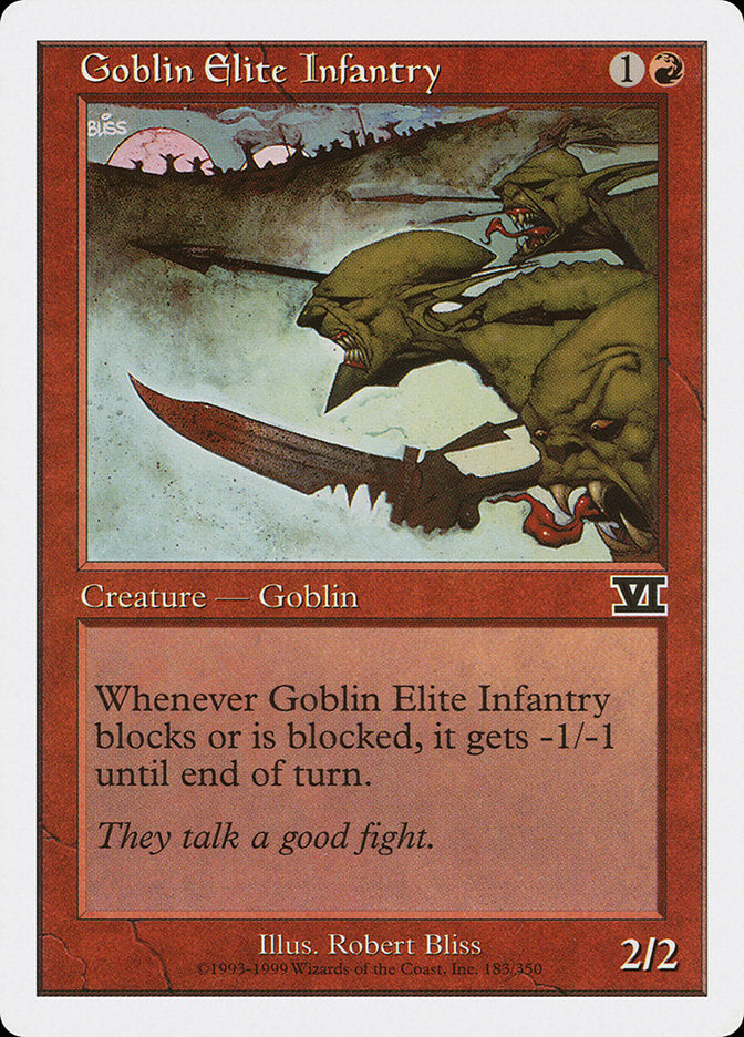 Magic: The Gathering - Goblin Elite Infantry - Sixth Edition