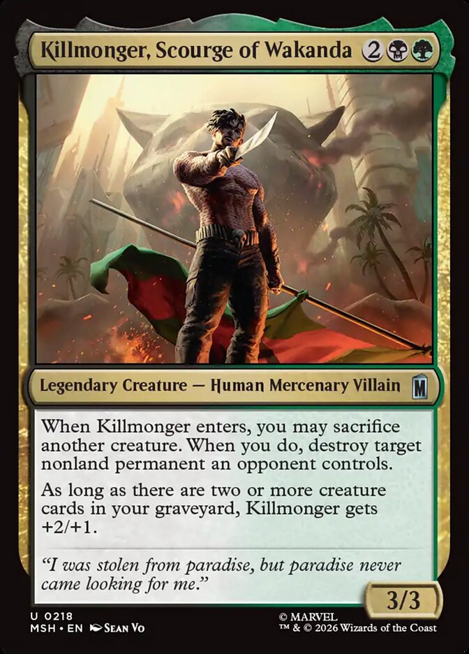 Magic: The Gathering - Killmonger, Scourge of Wakanda - Marvel Super Heroes
