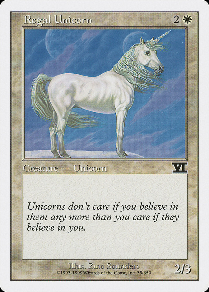 Magic: The Gathering - Regal Unicorn - Sixth Edition