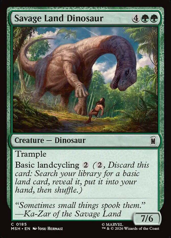 Magic: The Gathering - Savage Land Dinosaur - Marvel Super Heroes