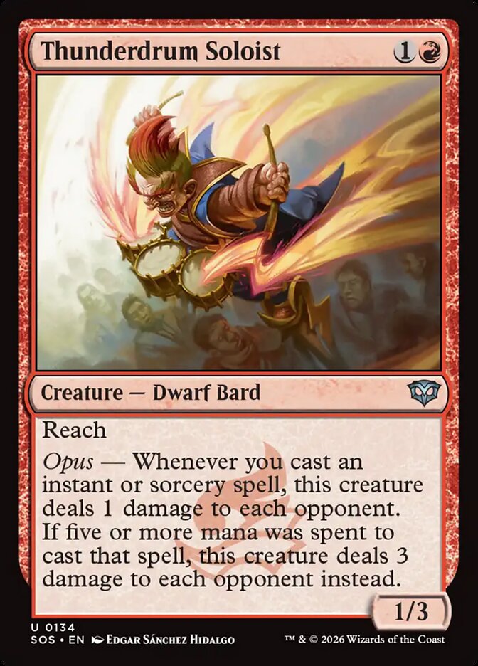 MTG - Thunderdrum Soloist - Secrets of Strixhaven (SOS)