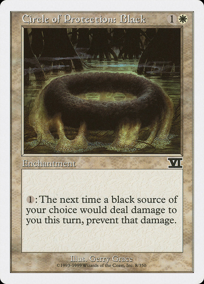 Magic: The Gathering - Circle of Protection: Black - Sixth Edition
