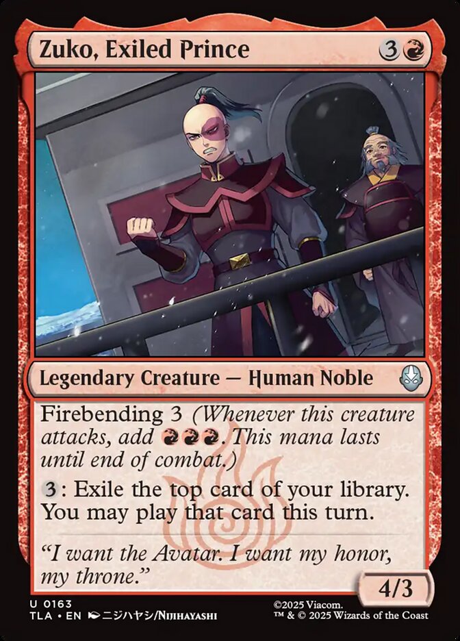 Magic: The Gathering - Zuko, Exiled Prince - Avatar: The Last Airbender