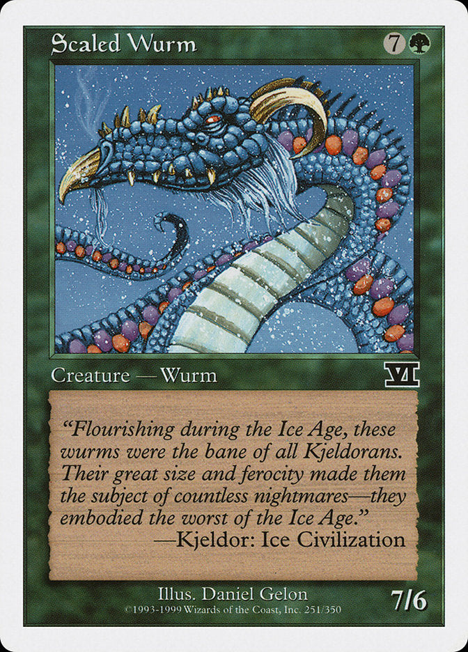 Magic: The Gathering - Scaled Wurm - Sixth Edition