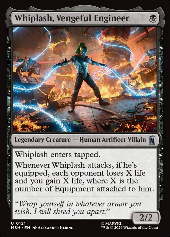 Magic: The Gathering - Whiplash, Vengeful Engineer - Marvel Super Heroes