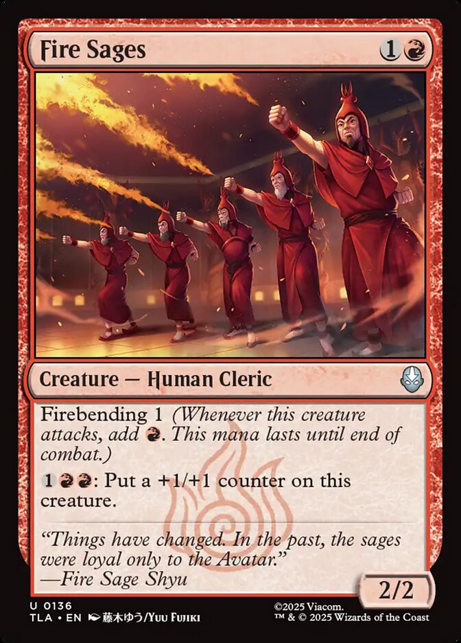 Magic: The Gathering - Fire Sages - Avatar: The Last Airbender