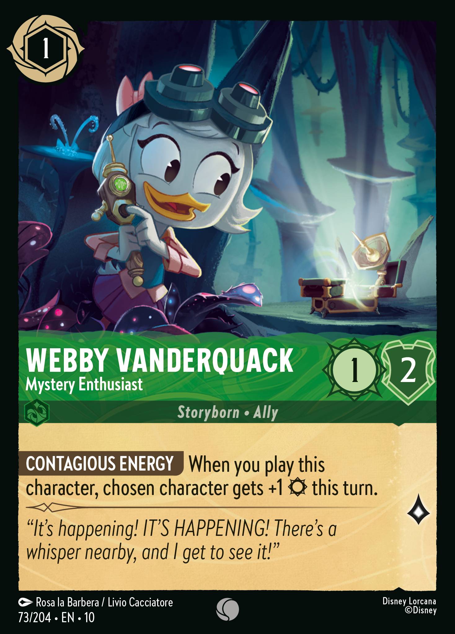 Lorcana - Webby Vanderquack - Mystery Enthusiast - Whispers in the Well