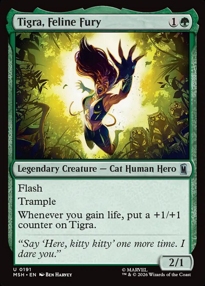 Magic: The Gathering - Tigra, Feline Fury - Marvel Super Heroes