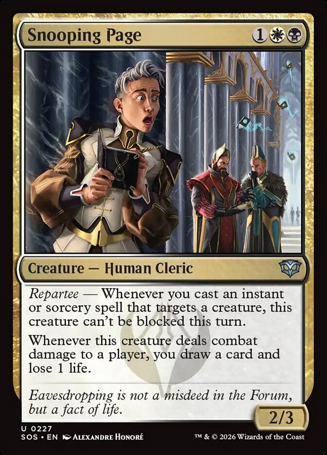 MTG - Snooping Page - Secrets of Strixhaven (SOS)