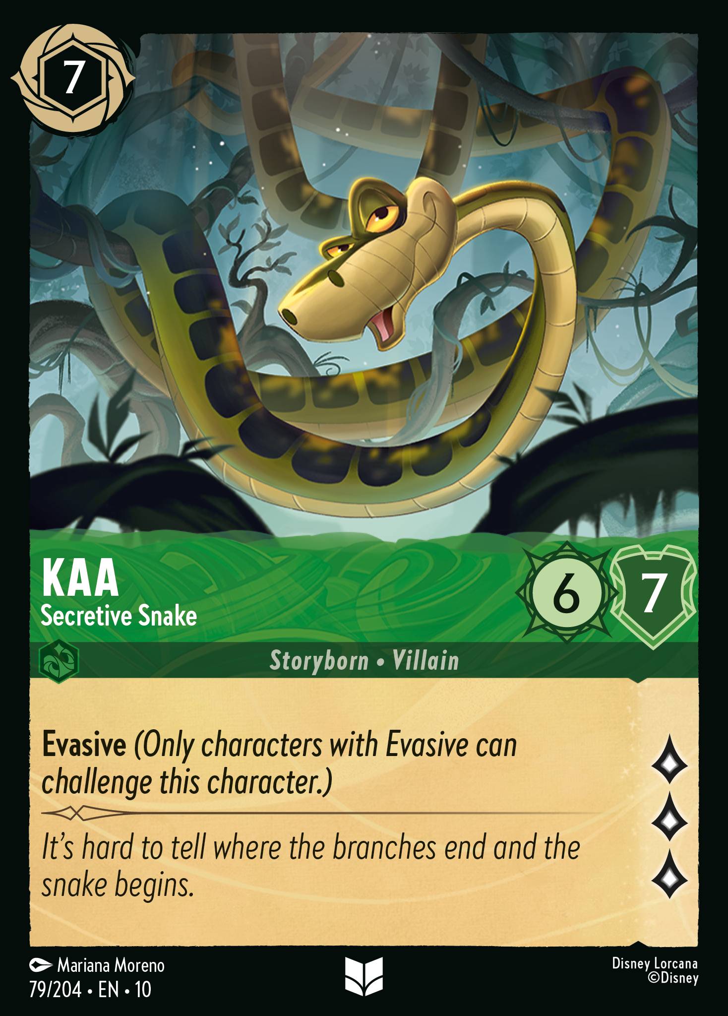 Lorcana - Kaa - Secretive Snake - Whispers in the Well