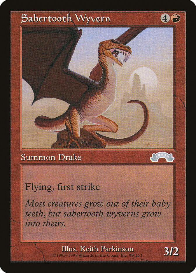 Magic: The Gathering - Sabertooth Wyvern - Exodus