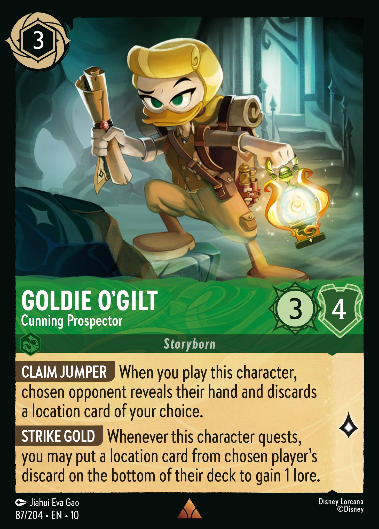 Lorcana - Goldie O'Gilt - Cunning Prospector - Whispers in the Well