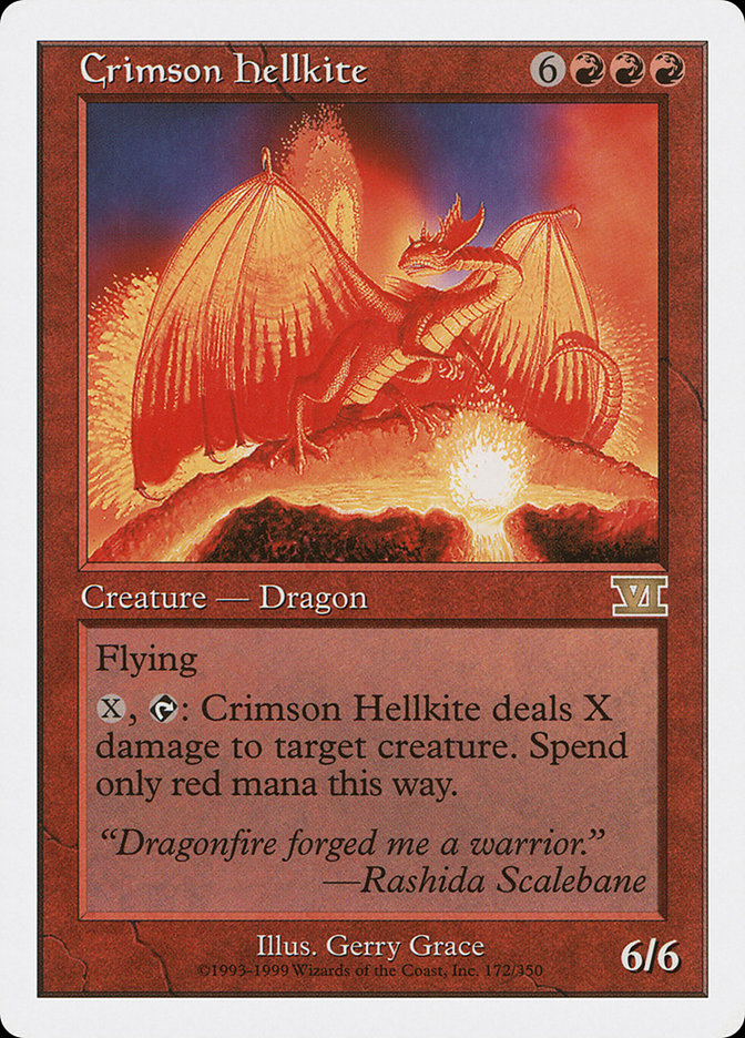 Magic: The Gathering - Crimson Hellkite - Sixth Edition