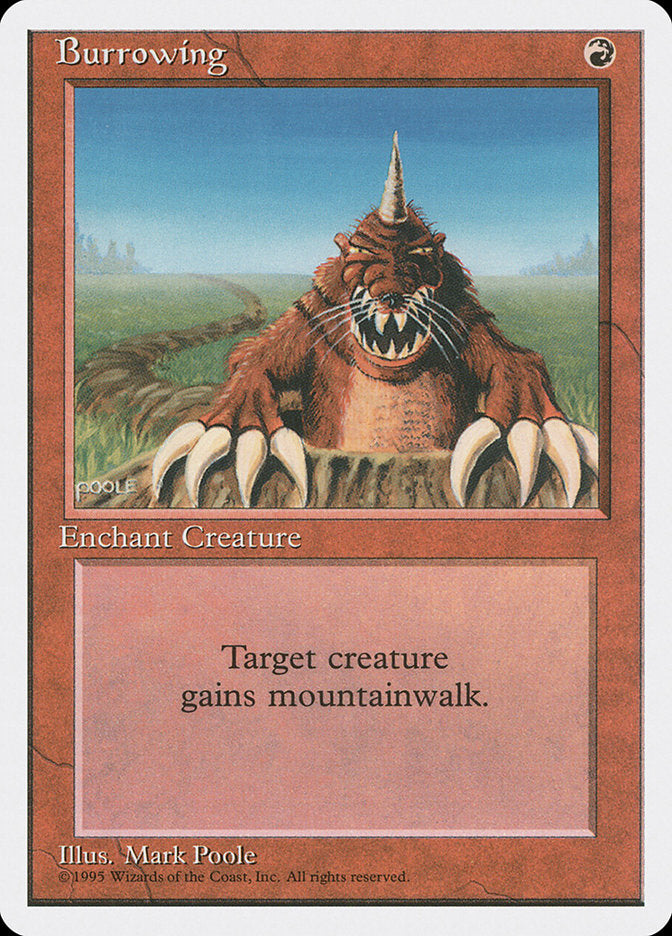 Magic: The Gathering - Burrowing - Fourth Edition