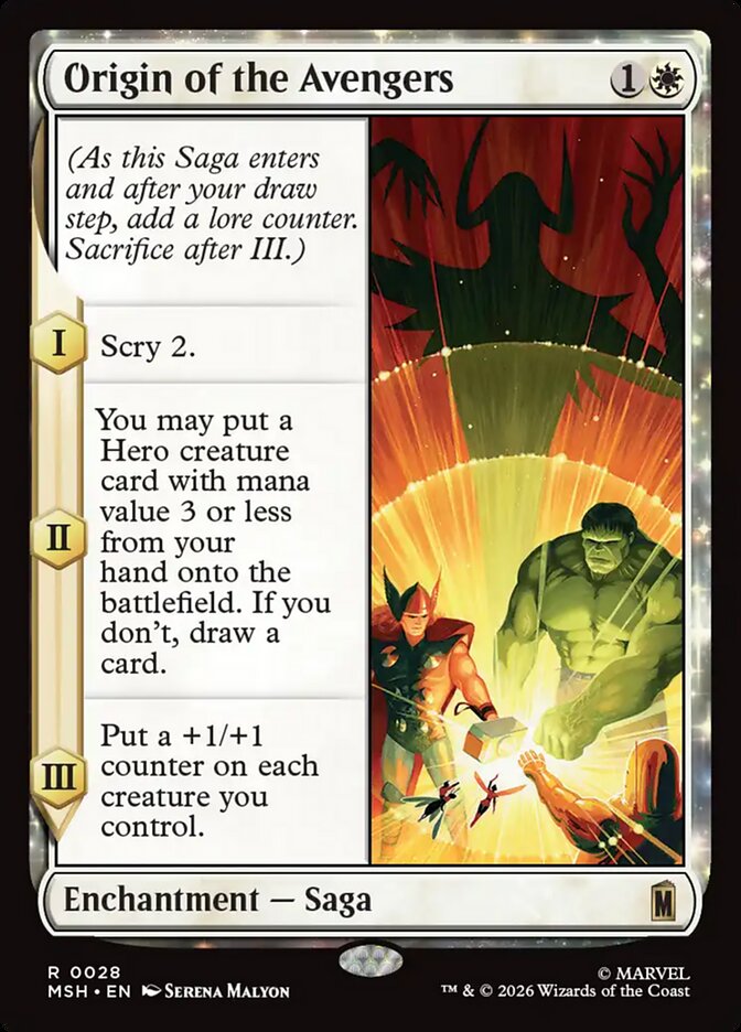 Magic: The Gathering - Origin of the Avengers - Marvel Super Heroes